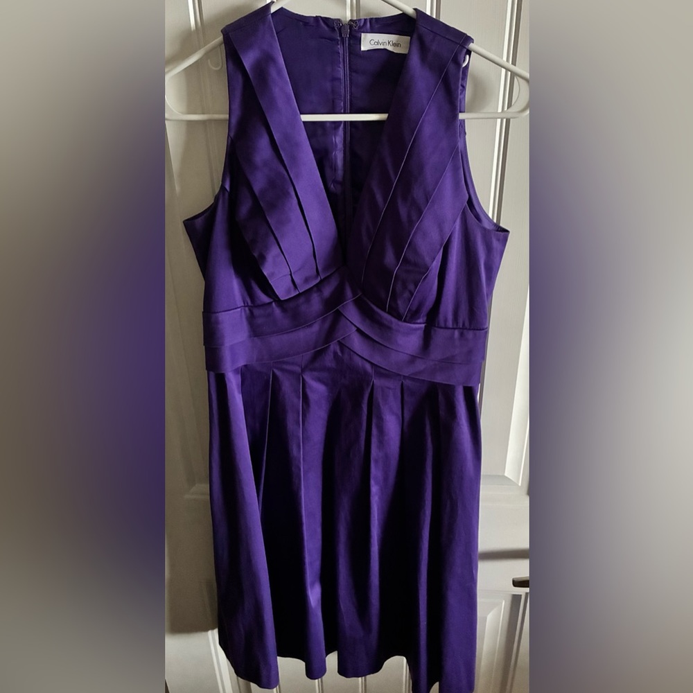 Calvin Klein Deep Purple Midi Dress